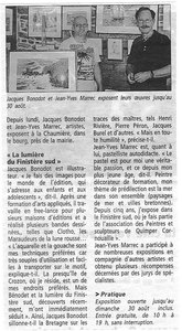 Exposition de Pleuven avec Jacques Bonodot en août 2009